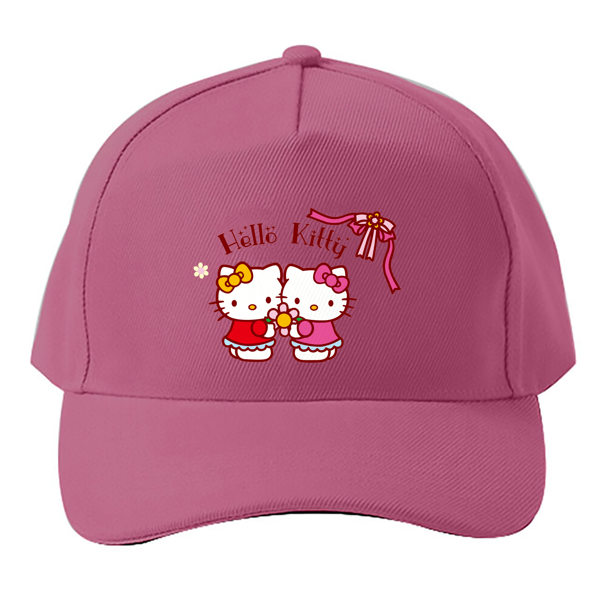 （画像用） Hello Kitty ハローキティ ベースボールキャップ 綿100％ 男女兼用 帽子 スポーツ